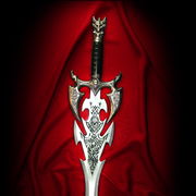 Picture Of Sword On Red Background